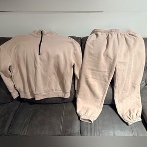 Women’s Beige Sweatshirt and Joggers Set